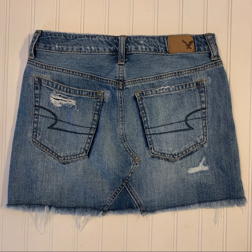 AEO Denim Mini Skirt & H&M White Denim Shorts - Picture 3 of 12